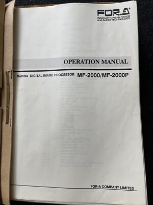 FOR.A MF-2000P  Multiflex Digital Image Processor Operating Manual - very rare