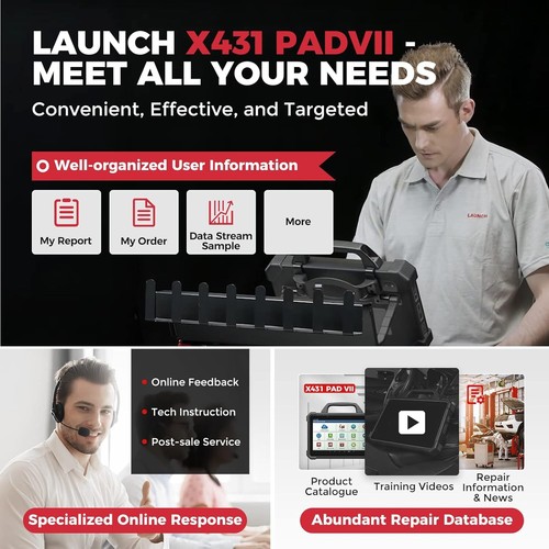 2025 LAUNCH X431 PAD VII Pad7 Pro Car Diagnostic Scanner J2534 Programming Tool - Picture 12 of 29