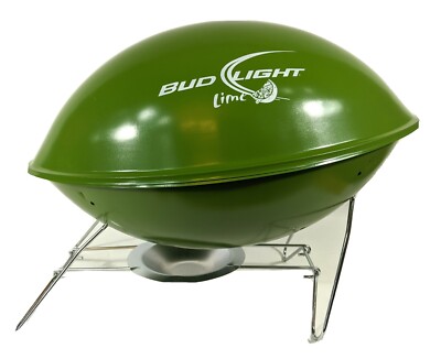 Small Charcoal Kettle Grill Bud Light Lime BBQ Green