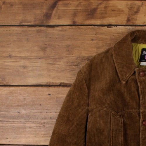 Vintage Britannia Outdoor Jacket M 80s Corduroy Brown - Picture 6 of 9