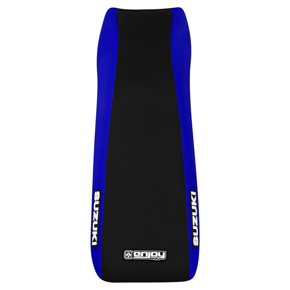 Cubierta de asiento con pinza para Suzuki DR 650 S 1992-1995 AZUL/NEGRO logotipo estándar #444 Foto 3 de 4