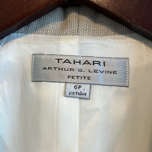Neu mit Etikett Tahari Arthur S. Levine 100 % Leinen Alex Blazer, 6P - Bild 3 von 10