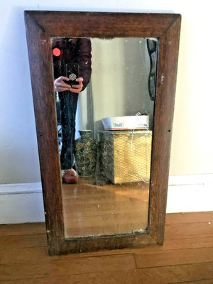 Antique Vintage Wood Framed Mirror 31 X 14 5 Antique Vintage Wood Framed Mirror 31, Old Wood Frame Mirror