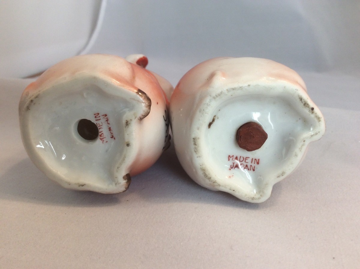 【sss】ヴィンテージ陶器パレット Vtg Japan Ceramic Figural Mushroom 2.5 in. Salt Or Pepper