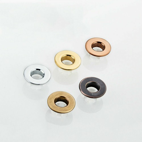 2pcs Round Brass Overflow Cover for 23-25mm Hole Replacement Bathroom - Picture 4 of 15