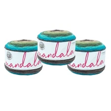 (3 Pack) Lion Brand Yarn 525-230F Mandala Yarn, Dragon