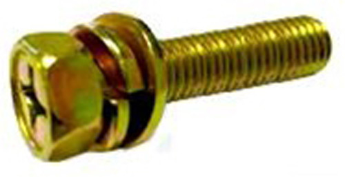 25 M5-0,8 x 10 mm Phillips cabeza hexagonal SEMS tornillo clase 8,8 - Imagen 1 de 3