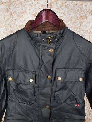 Belstaff Trialmaster 2007 Waxed Cotton Jacket Black UK 12 No Belstaff Trialmaster 2007 Waxed Cotton Jacket Black UK 12 No