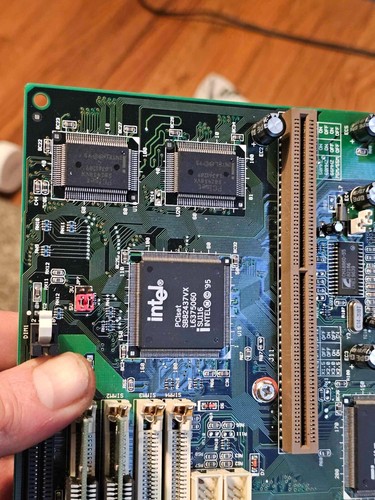 Działająca retro gaming A-Trend Technology Socket 7 płyta główna CPU + mem PCI ISA - Zdjęcie 6 z 8