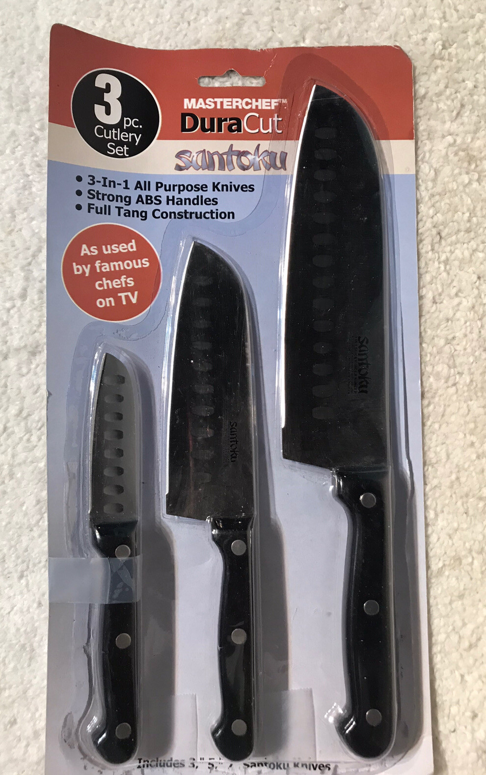 Masterchef DuraCut Stainless Steel Santoku Knives with ABS Handles