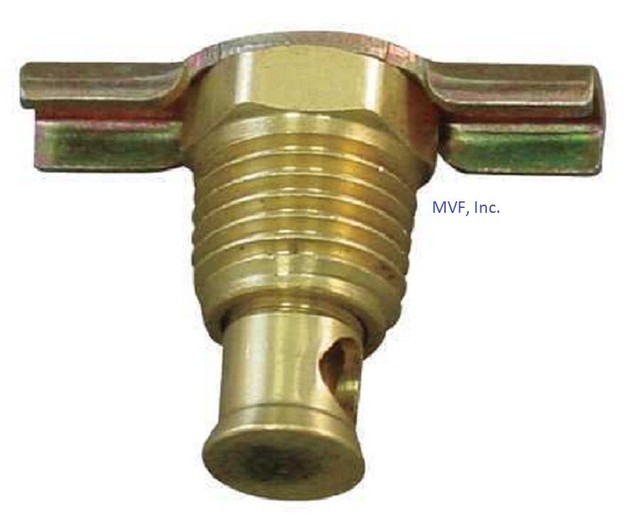Drain Cock Valve External Seat Brass; Radiator Air Tank Petcock