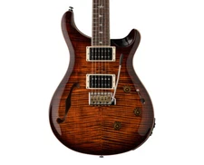 PRS SE Custom 24 Semi-Hollow Piezo Electric Guitar - Orange Tiger Smokeburst
