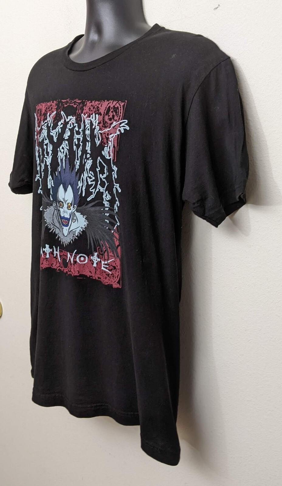 Ripple Junction Death Note Light Yagami Anime Character Print T-Shirt, Men's Size L cotton black type Vintage Second Hand