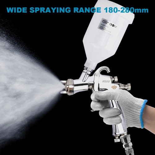 Professional R500 LVLP Spray Gun Water Based Oil Paint 1.3/1.4/1.5/1.7/2.0Nozzle - Picture 4 of 32