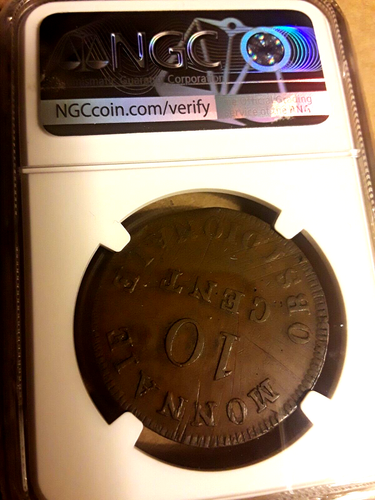 Historic 1814 France Antwerp NGC AU50 10 Centime - Picture 2 of 4