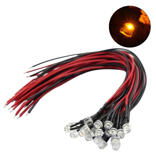 20pcs Pre-wired 5mm LED Lights Wide-angle 26awg 20cm Wire 12V Lights - Picture 8 of 13