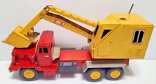 LARGE 14 INCH VINTAGE CRAGSTAN JAPAN TIN MOBILE POWER SHOVEL