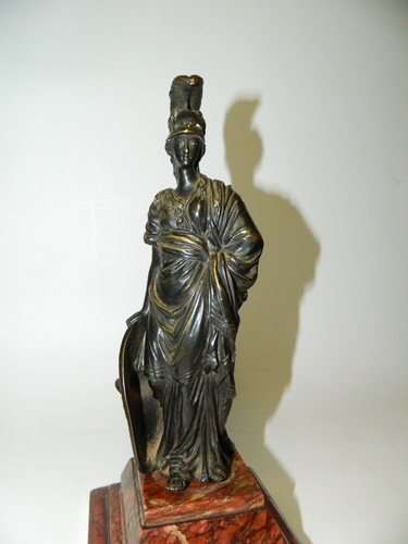 Bronze sculpture goddess Minerva Athena 19th century beautiful patina - Picture 9 of 18