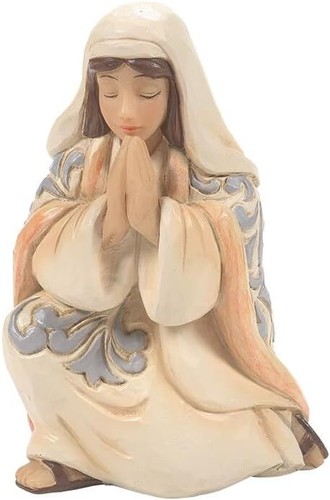 Jim Shore White Woodland Holy Night of Wonder Mini Family with Creche Figurine - Picture 5 of 7