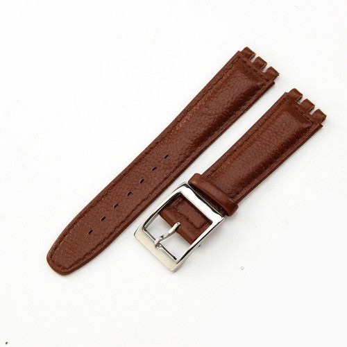 For Swatch Genuine Leather Strap Ycs Yas Ygs Bracelet 17mm Concave Interface - Picture 10 of 21