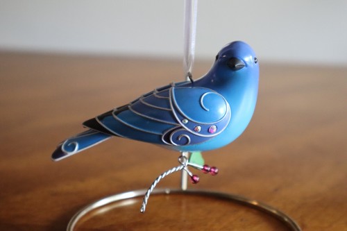 2017 Beauty of Birds #13 Mountain Bluebird Hallmark Easter Spring Ornament - Picture 2 of 11