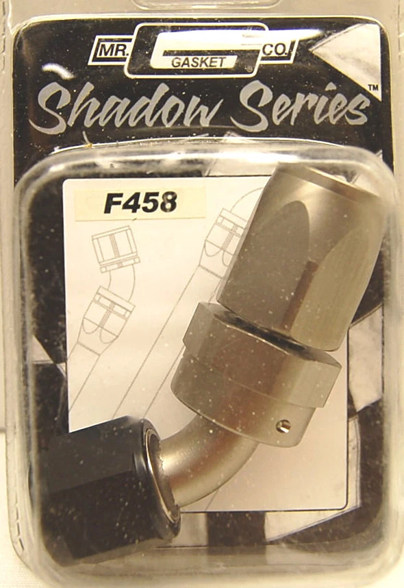 X3 Mr Gasket Shadow Series -8 AN Fitting 45 Degree Swivel Hose End F458 LOT OF 3 - Image 2 of 3
