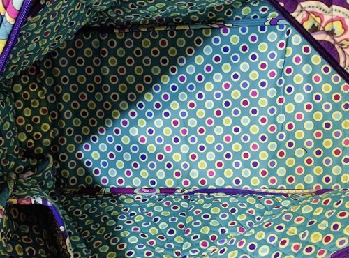 VERA Bradley Large Weekender Travel Duffel Bag Heather Paisley Floral GORGEOUS - Picture 11 of 20
