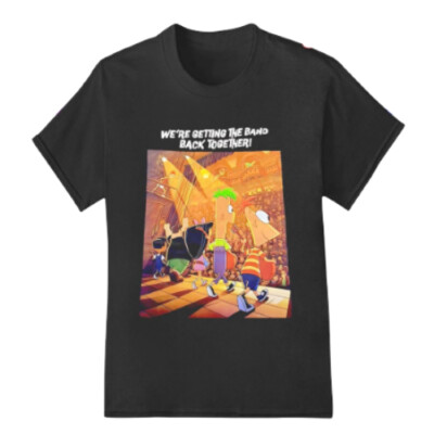 Hot Phineas & Ferb We re Getting The Band Back Together Shirt New 96836