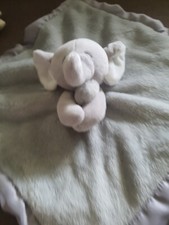 Carter's Elephant Lovey Security Blanket Plush Satin Baby Toy Gray 2016 EUC