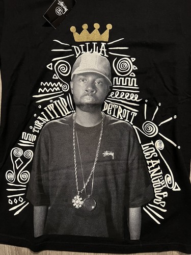 Vintage Stussy X J Dilla Turn It Up Tee Medium T-Shirt Hip Hop Rap Tee - Picture 3 of 7