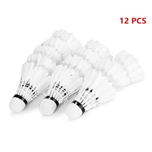 24-Pack White Goose Feather Badminton Balls Pro Badminton Training Shuttlecocks - Picture 3 of 6