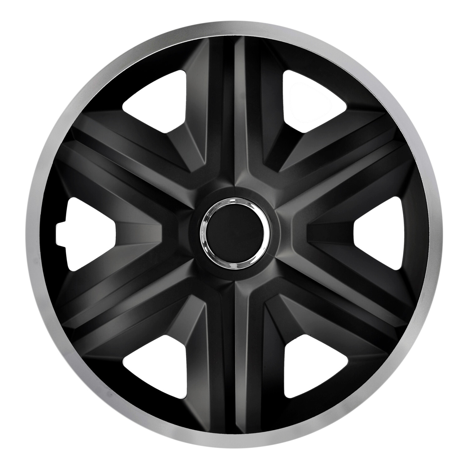 Enjoliveurs 14" FAST LUX noir-argent au design sport et élégant