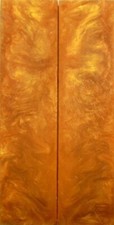 Sparkle Gold Acrylester 05 2 pc Knife Scales 3/8" x 1 1/2" x 6" - 1762