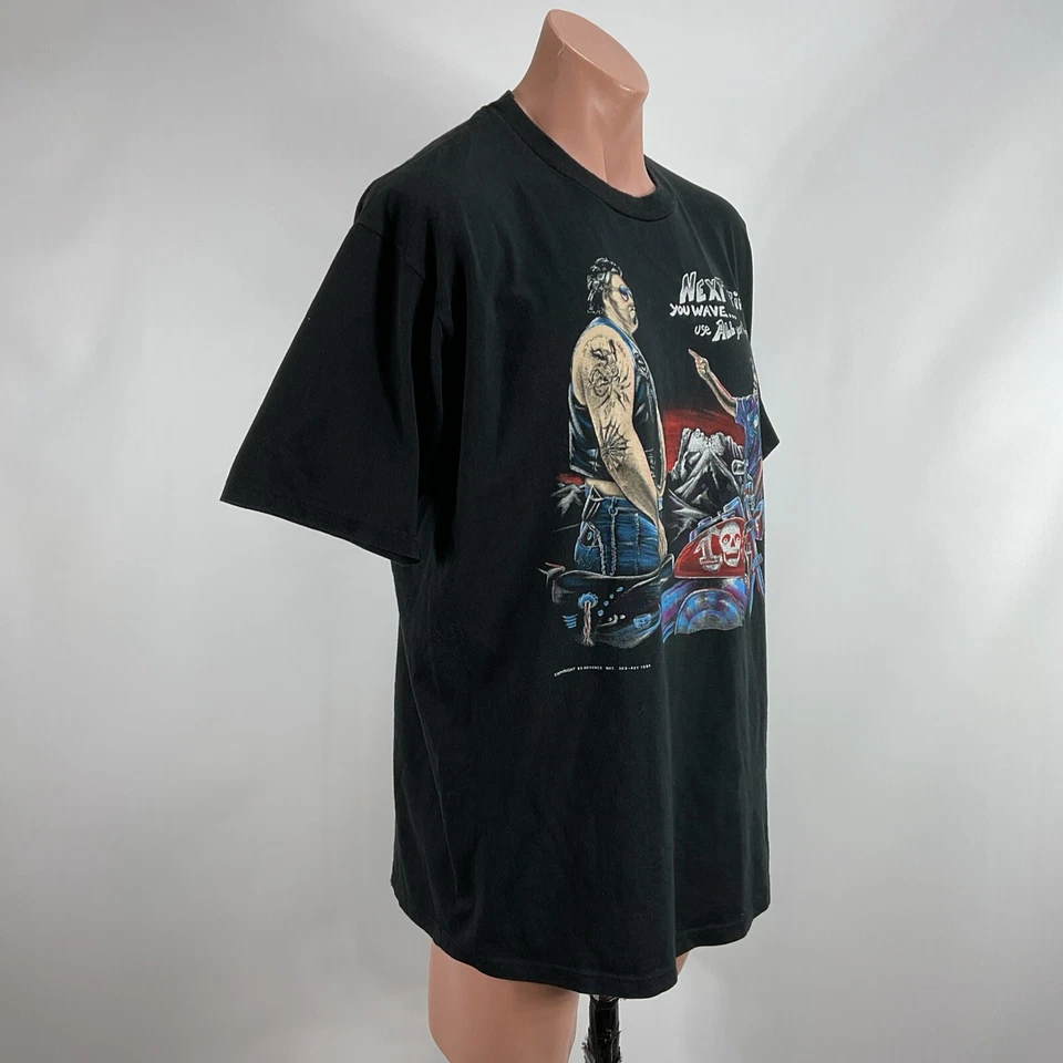 CAMISETA RALLY MOTO STURGIS AÑOS 90 DE COLECCIÓN XL HARLEY 1993 Cerdos Dedo Medio Foto 4 de 4