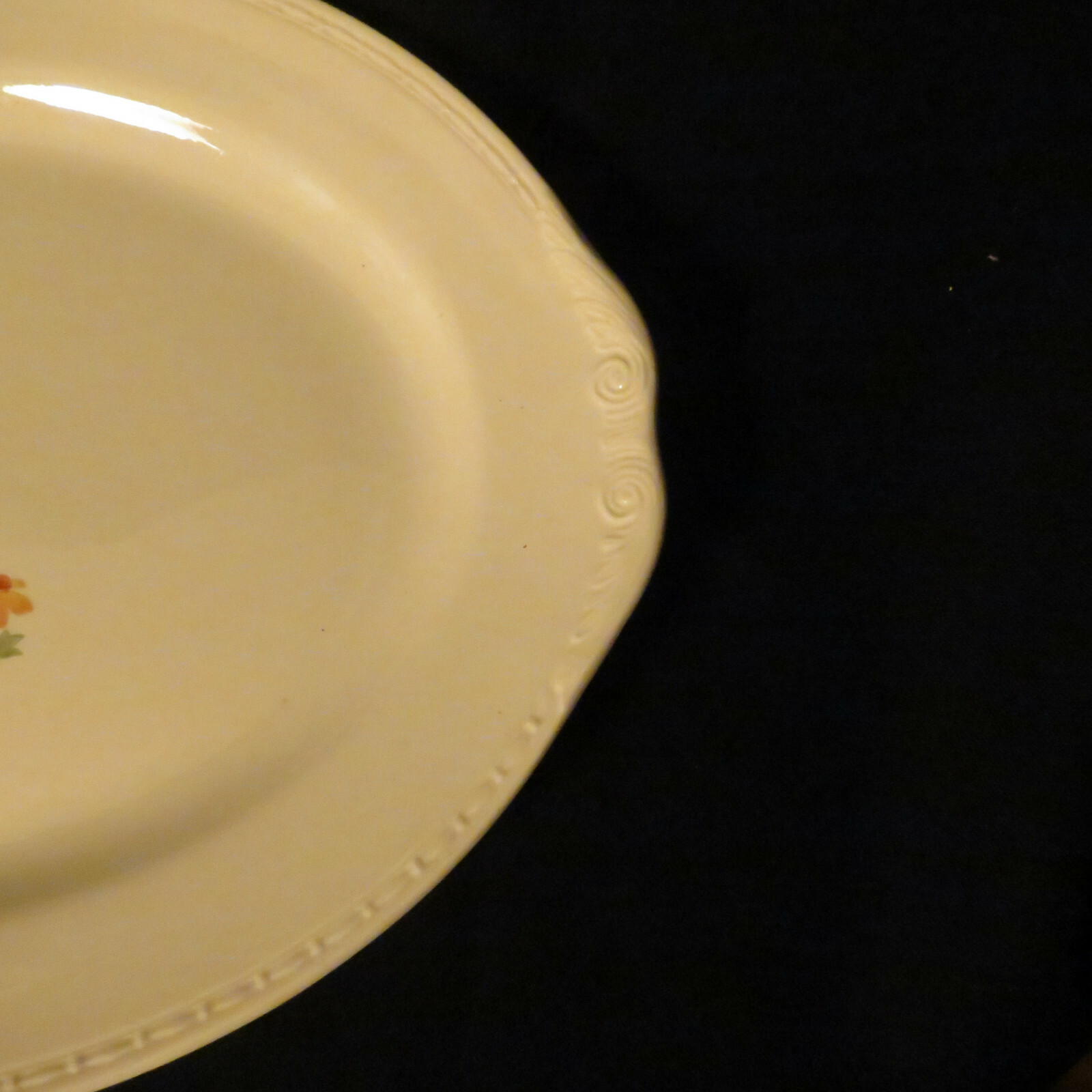 Homer Laughlin Eggshell Georgian Platter In A Black-eyed Susan Pattern