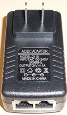 POE Injector DC 24V 1A Power Adapter Plug 100-240V CCTV IP Phone