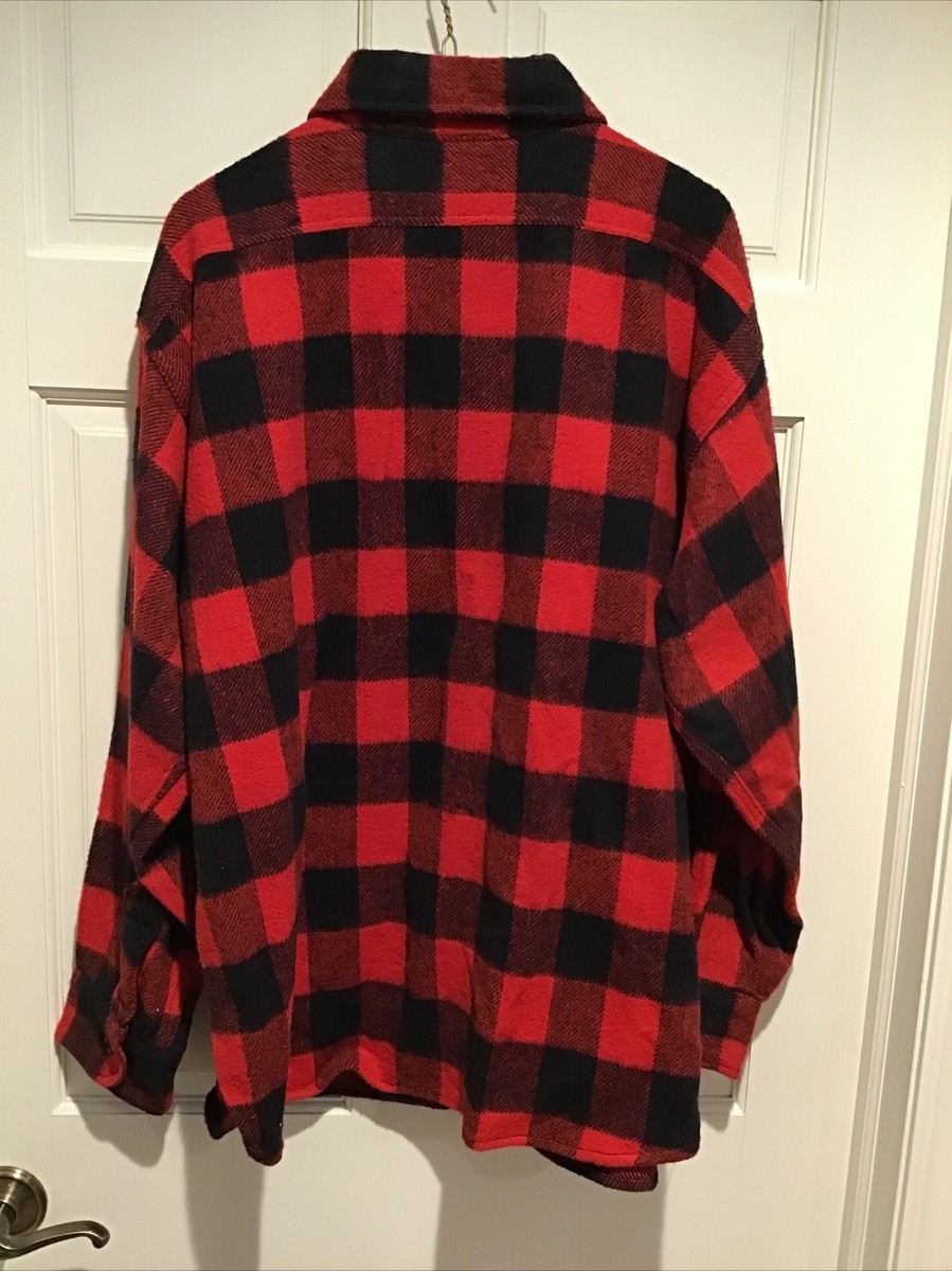 Vintage 5 Brother Outerwear Buffalo Red Plaid Wool Shirt