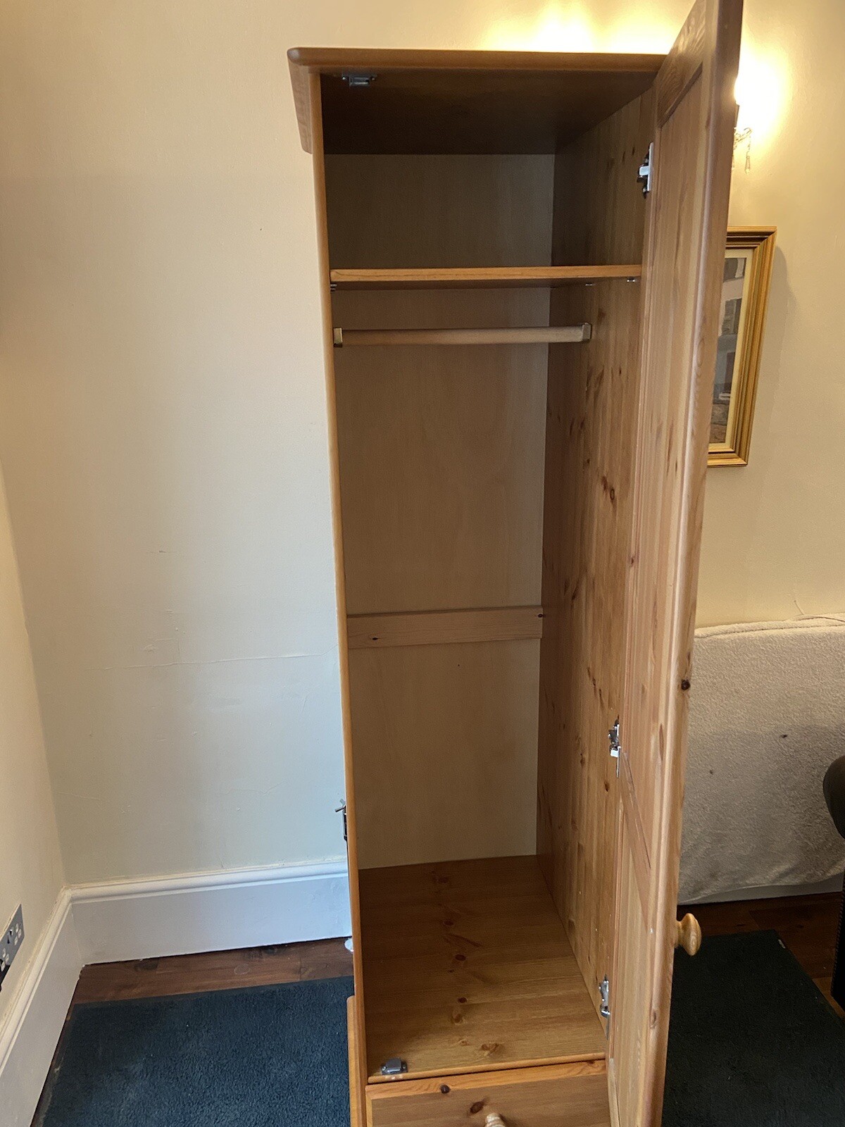pine single wardrobe eBay