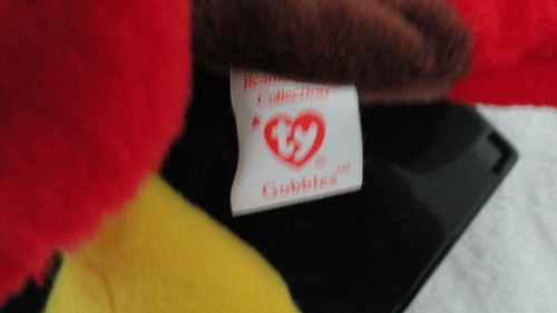 *Ty Beanie Baby GROBBLES 4TH GEN/3ND GEN TUSH MINT CONDITION !! - Picture 2 of 2