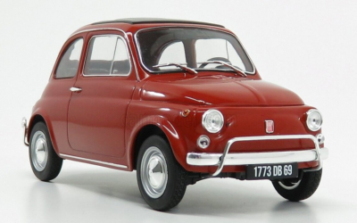 1968 FIAT 500L CLOSED ROOF CORALLO ROSSO RED SEALED MODEL by NOREV