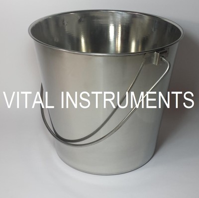 Stainless Steel Bucket Pail 2 Qt Dog Kennel Farm Water Milk Feeding Heavy Duty