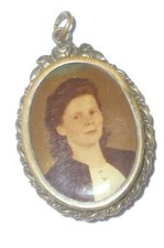 Vecchio Medaglione Collane Pendente Ovale Amuleto 37mm Circa 1900 Addobbo Antico