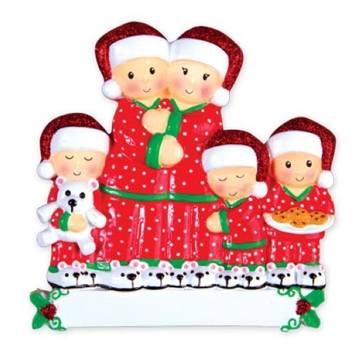 Pajama Family Personalized Christmas Ornament - Picture 2 of 15