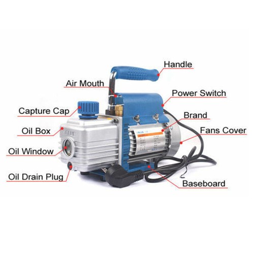 220V 5.4m³/h 2Pa Rotary Vane Air Vacuum Pump Tool for Film Laminating Machine - Picture 3 of 5