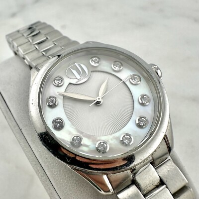 Womens Project D London Silver Gone, MOP Dial, Crystal Indices - New Battery