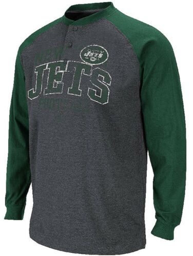 New York Jets Herren BSD Langarm Henley T-Shirt - Bild 1 von 4