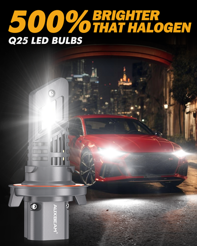 AUXBEAM 1:1 9008 H13 LED Headlight High Low Beam Super Bright Bulbs 6500K CANBUS - Picture 5 of 12