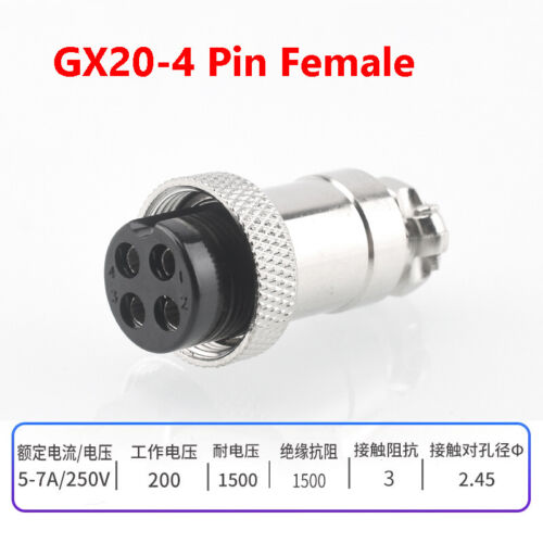 GX12 GX16 GX20 Aviation Plug 2 3 4 5 6 8 Pin Male Female Panel Cable Connector - Picture 37 of 42