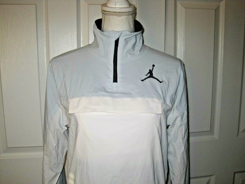 NWT Nike Air Jordan Boys Jumpman ¼ Zip 90s Popover Jacket, Pure Platinum, Sz XL - Picture 3 of 12
