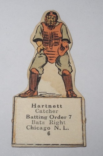 1921-1930 Major League Baseball Die-Cuts Cut Gabby Hartnett Chicago Cubs